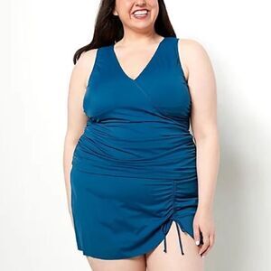 Ambernoon II by Dr. Erum Ilyas UPF50 Ruched Skirt Tankini Set